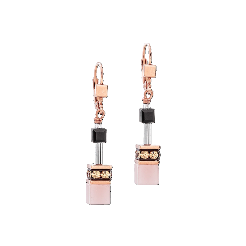 coeur de lion geocube soft rosa earring
