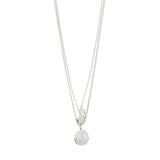 pilgrim shift 2 in 1 silver necklace