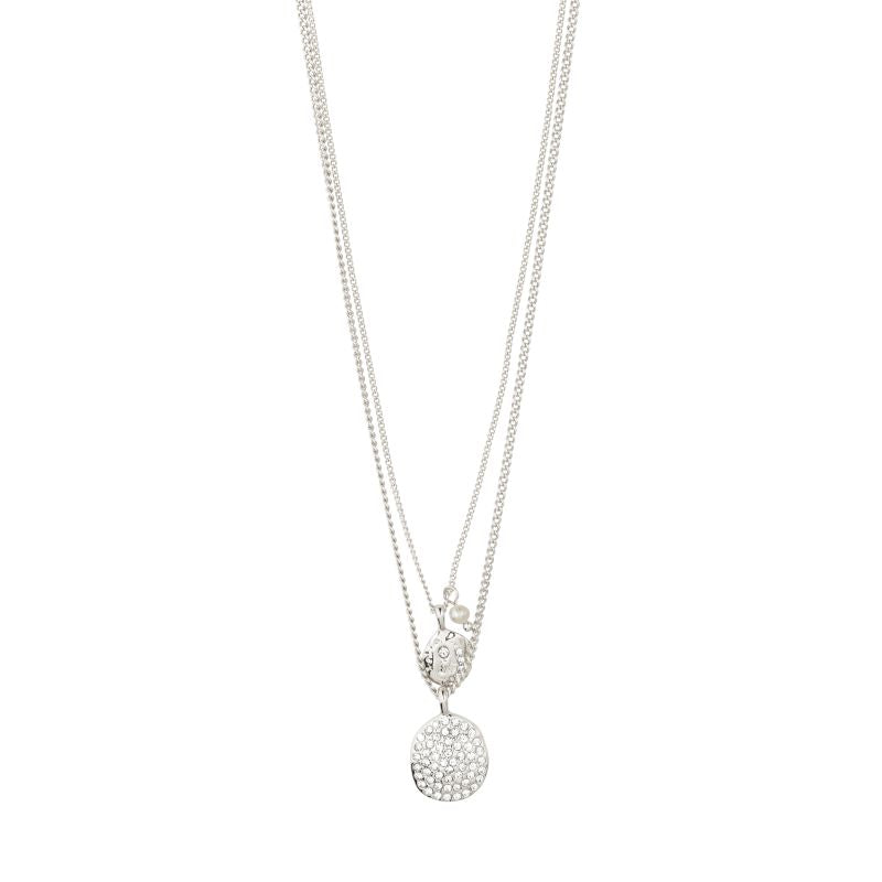 pilgrim shift 2 in 1 silver necklace