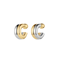 gorjana lou gold silver stacked huggie earring