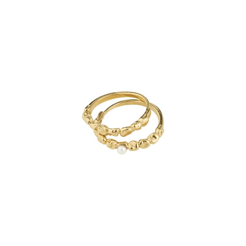 pilgrim shift gold ring set
