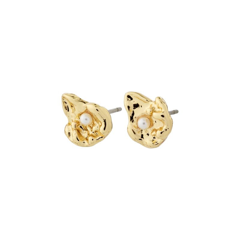 pilgrim inaya gold pearl earring