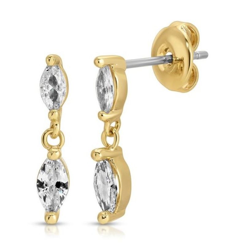 leeada ayla gold cz earring