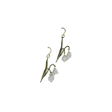 michael michaud lily of the valley white earring