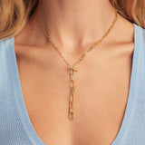 gorjana melrose toggle gold necklace
