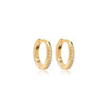 theia 12mm cz gold hoop earring