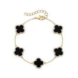 electric picks icon black agatel bracelet
