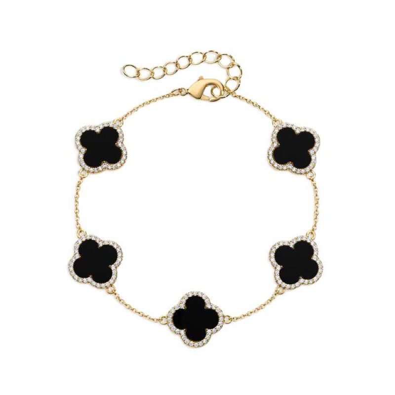 electric picks icon black agatel bracelet