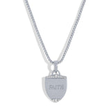 joy dravecky field of faith silver shield necklace