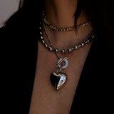 leeada janie silver chain necklace