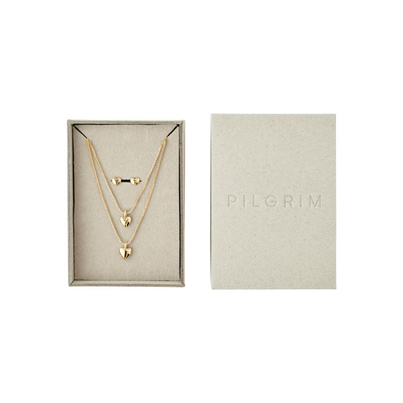 pilgrim penina gold necklace stud set