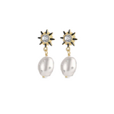 gorjana shimmer gold pearl vintage earring