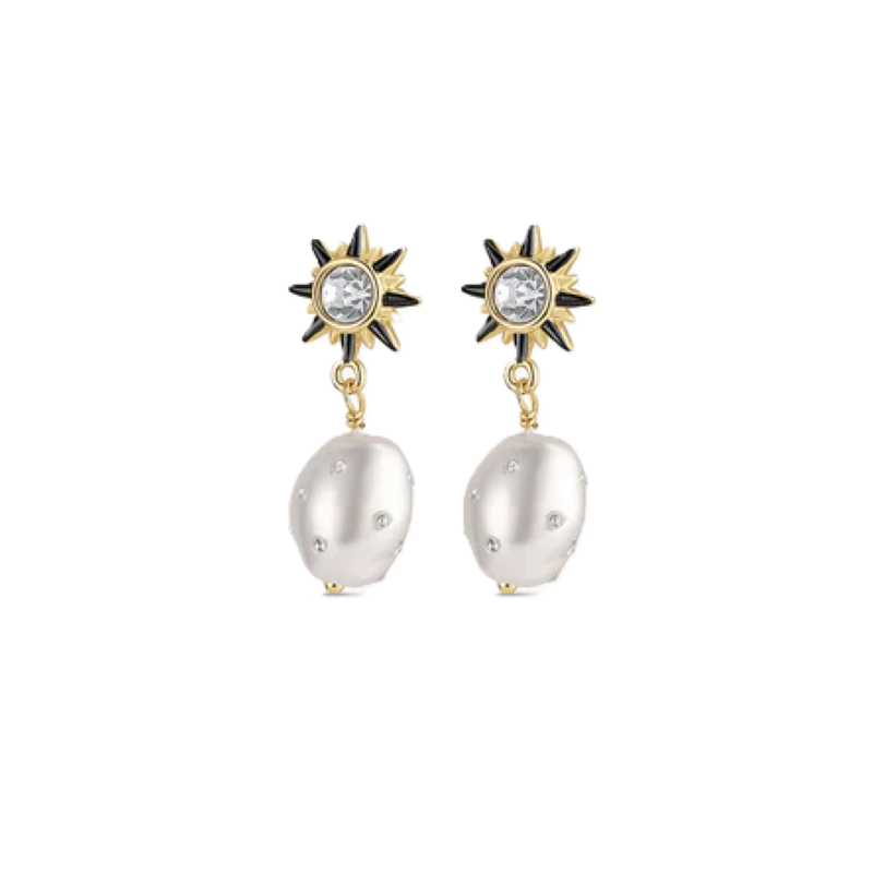 gorjana shimmer gold pearl vintage earring
