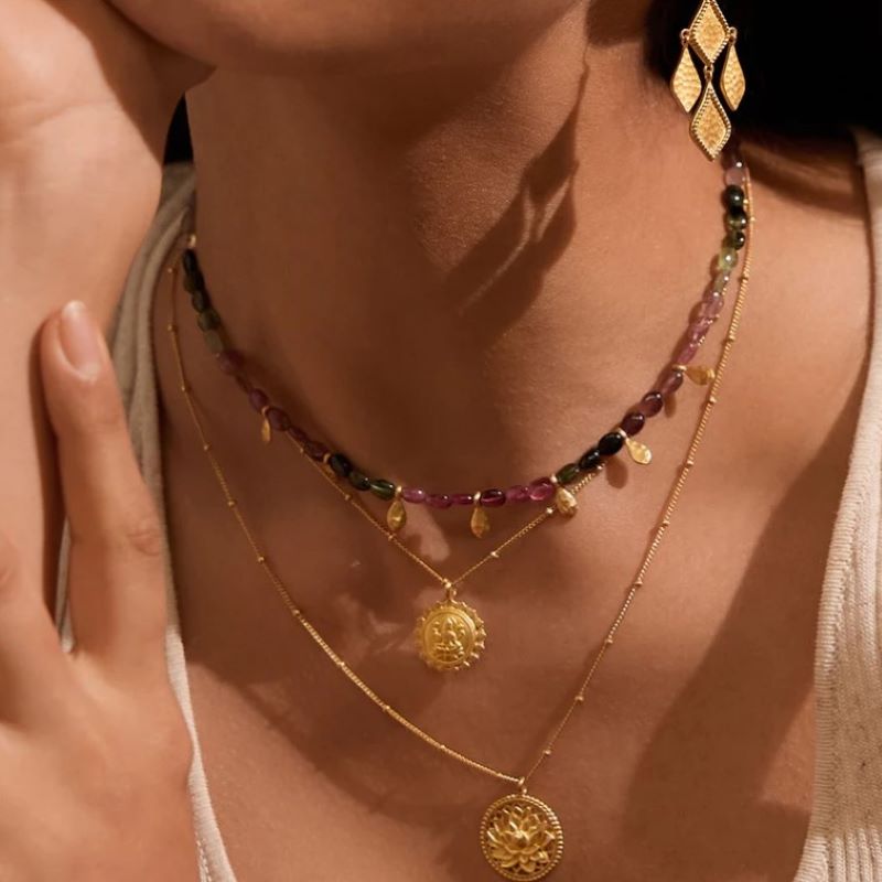 satya gold i am abundant lakshmi necklace