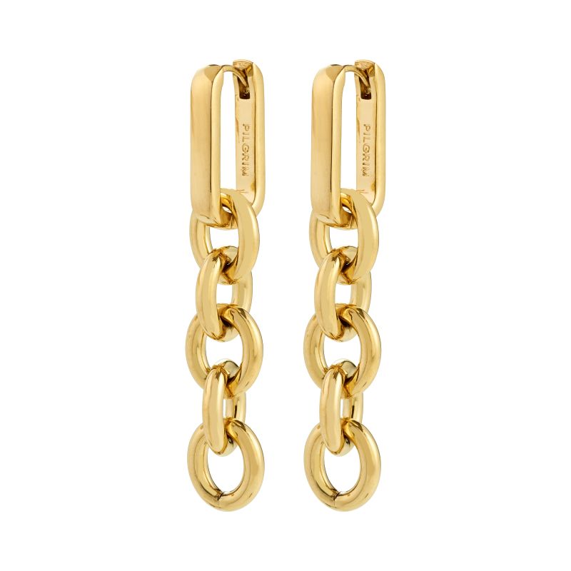 pilgrim phase gold chain earring