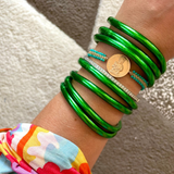 la blond buddhist temple mantra bracelets pine green