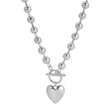 leeada le bebe silver toggle heart necklace