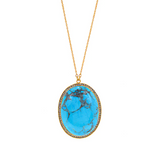 rebel designs crystal encrusted cabachon necklace african turquoise