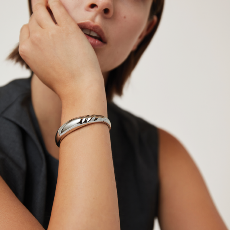 jenny bird nelle silver bangle bracelet
