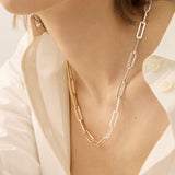 jenny bird andi slim two tone chain necklace