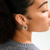 pilgrim phase silver large earring