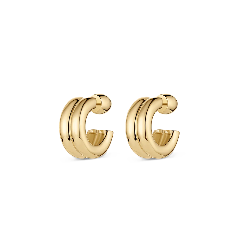gorjana lou gold stacked huggie earring