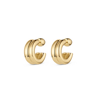 gorjana lou gold stacked huggie earring