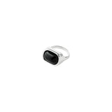 pilgrim now silver black agate ring