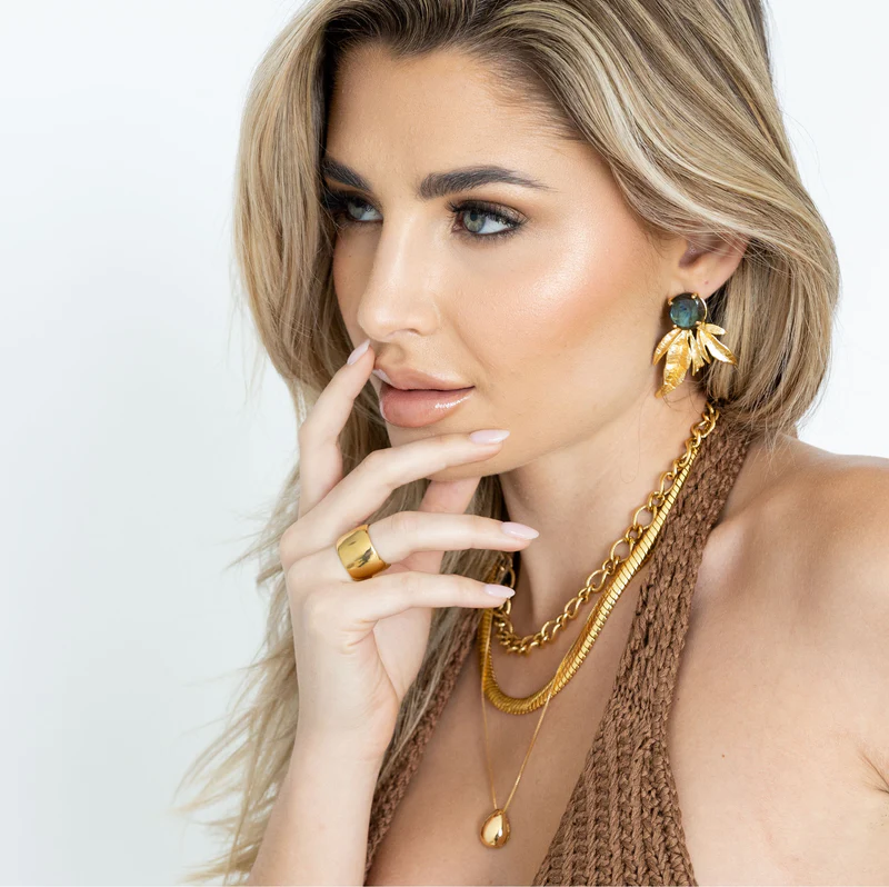 sahira shannon gold labradorite earring