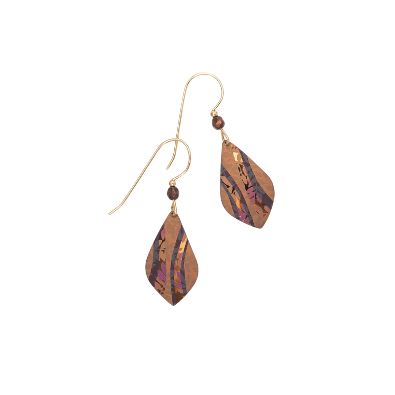 holly yashi riverwind cocoa amber gold earring
