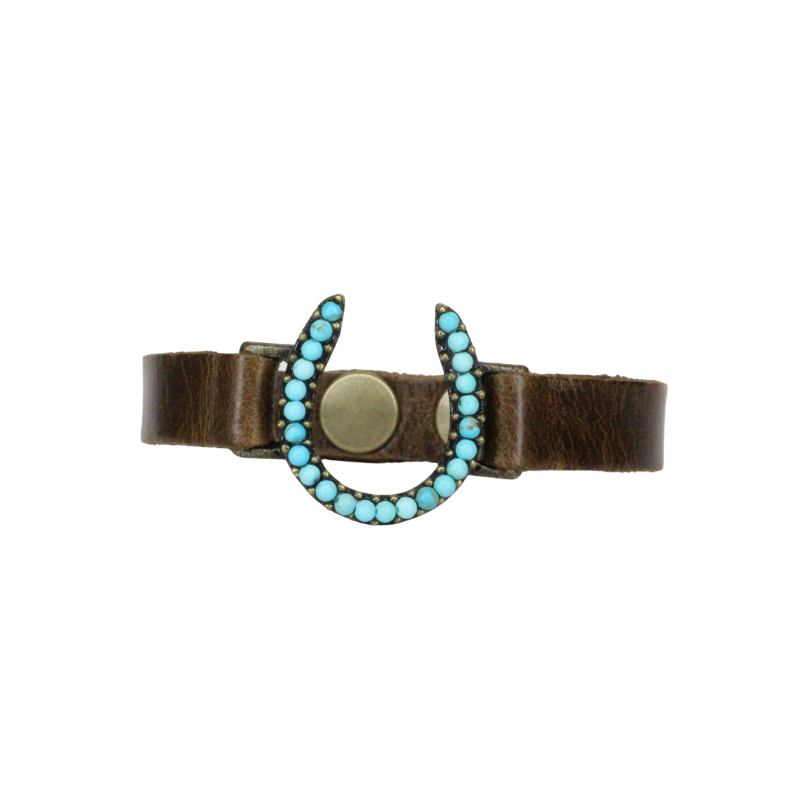 rebel designs light turquoise skinny leather bracelet
