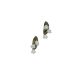 michael michaud lily of the valley post hoop earring white