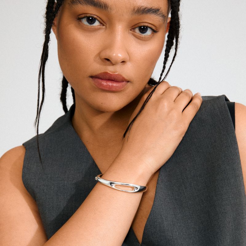 pilgrim free silver bangle bracelet