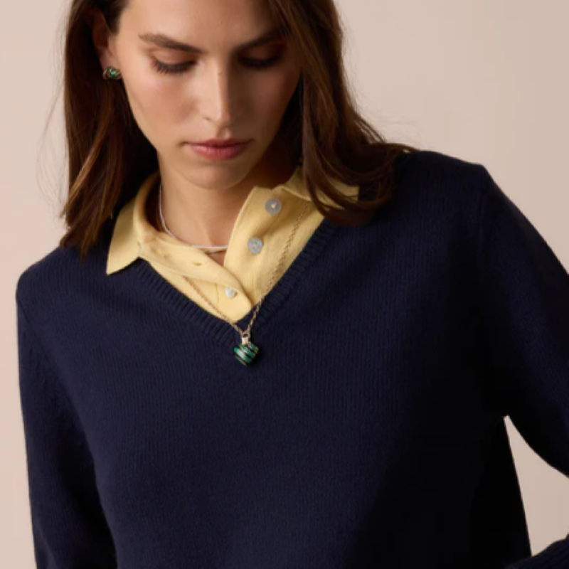 gorjana campbell enamel heart gold green necklace