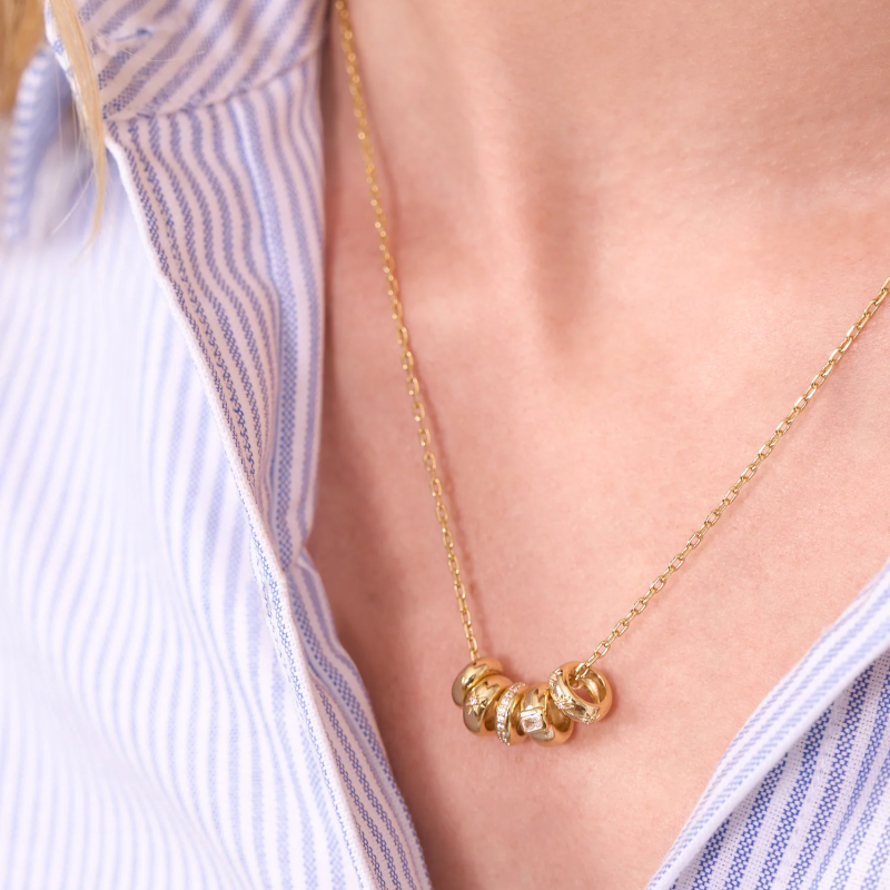 electric picks oak gold necklace