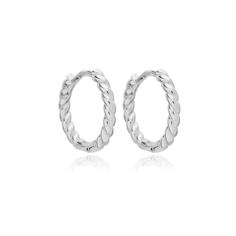 theia 15mm silver hoop earring