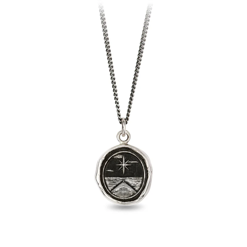 pyrrha north star silver talisman necklace
