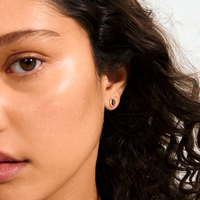 pilgrim betweeen gold stud earring