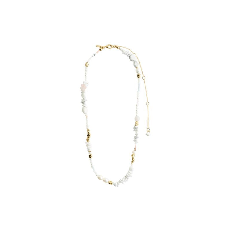 pilgrim force gold white necklace