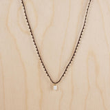 Crocheted Beaded Teardrop Necklace