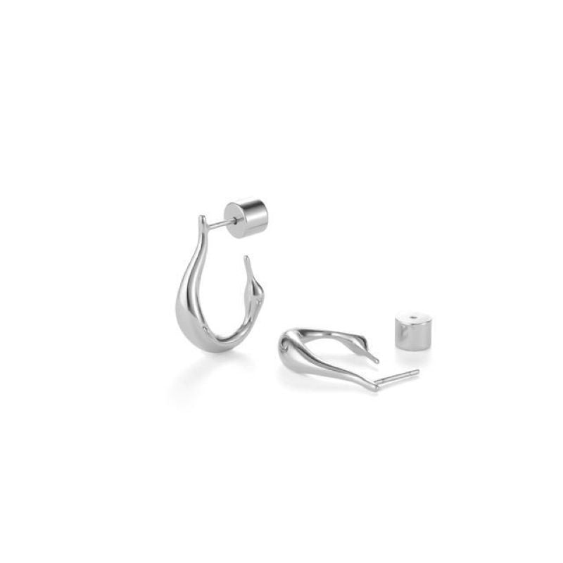 jenny bird mini silver colette hoop earring