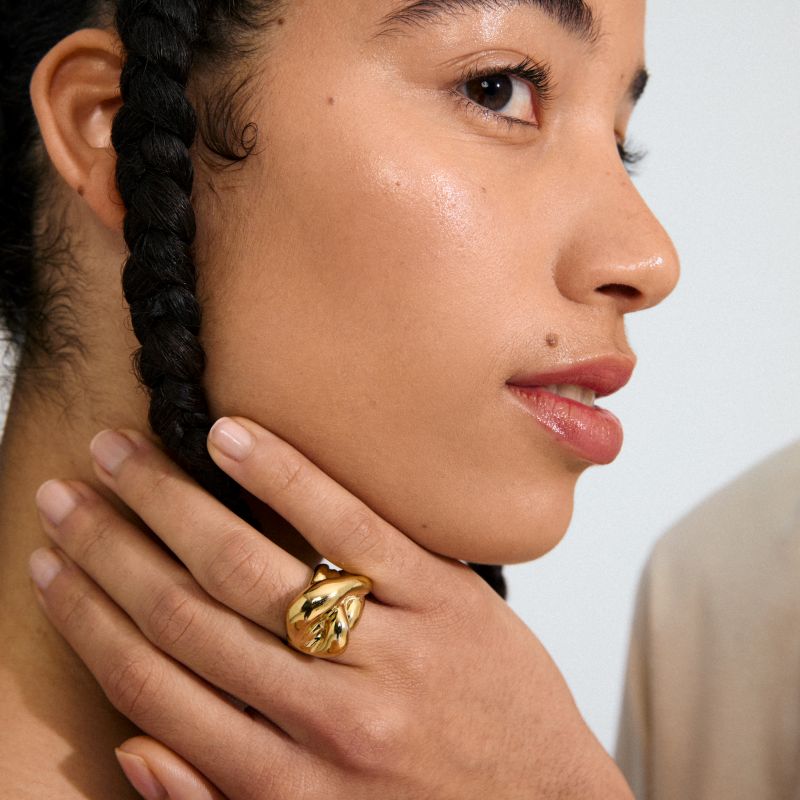 pilgrim unfold gold ring