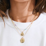 pilgrim here gold pendant necklace
