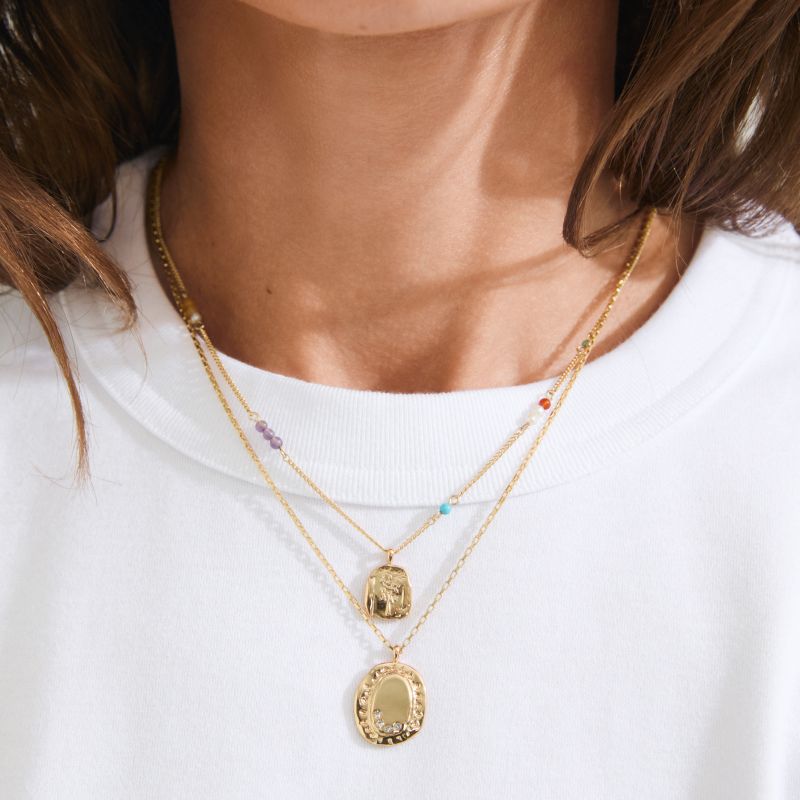 pilgrim here gold pendant necklace