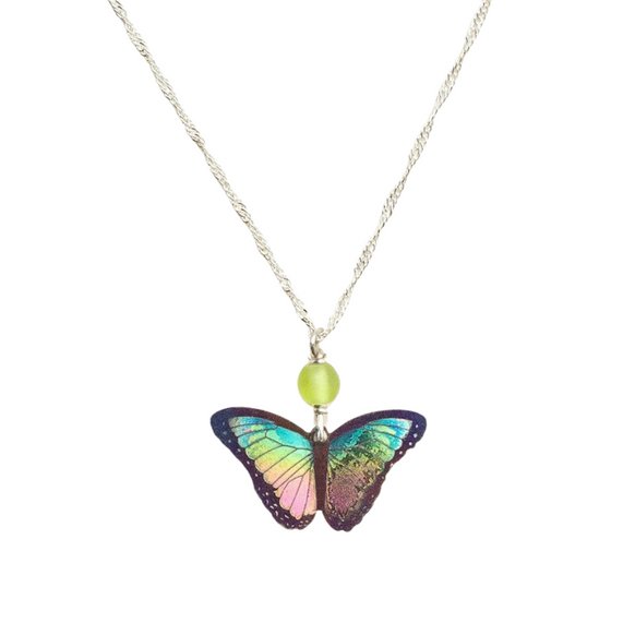 holly yashi bella butterfly island green necklace