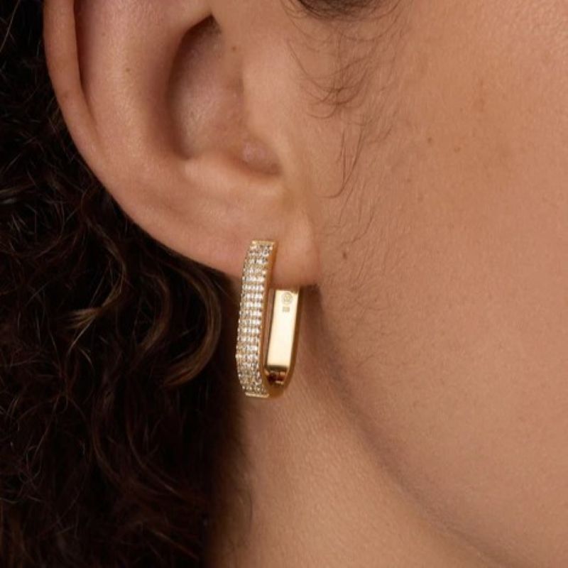 gorjana parker gold shimmer huggies