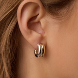gorjana zoey mixed stacked huggie earring