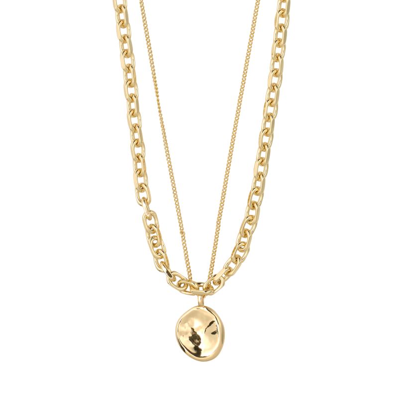 pilgrim sparkle 2 in 1 gold necklace
