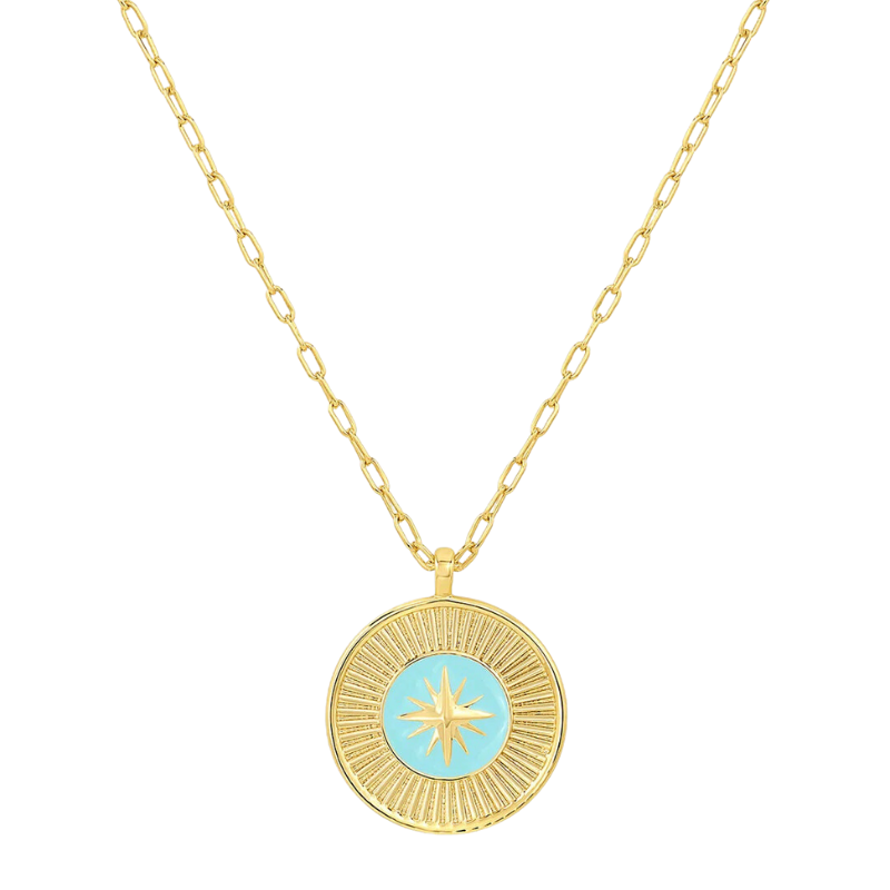 gorjana compass pendant gold necklace