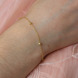 prima plain nugget gold bracelet